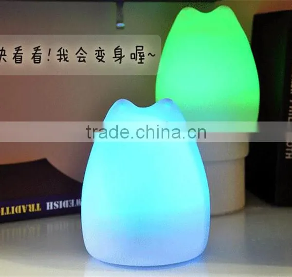 Colorful Animal Silicone Nightlight USB Charging Nightlight Color Changing Cartoon Colorful Lamp Cat Desk Lamp photo-3