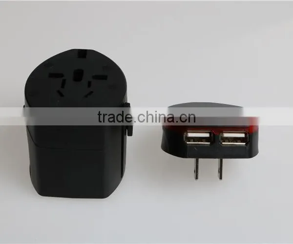 Hot Selling Dual USB Universal Adapter Set With 100mA Output Travel Adapter Set With UK/EU/AU/US Plug for Mobile Phone photo-2