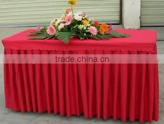 Hotsale Red Wedding Party Table Skirting photo-3