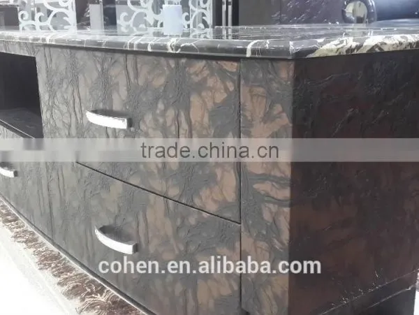 Foshan Cohen Unique Design Mdf Storage Cabinets Thick Marble Top Center Tables photo-4