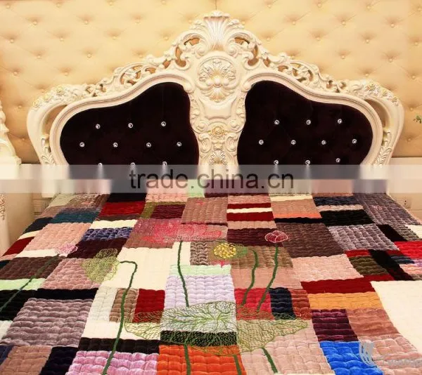 Hand Embroidered Blanket and Pillowcases, 100 Handmade in Vietnam photo-3