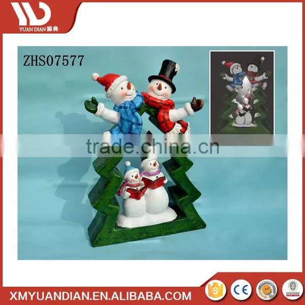 Home & Garden Decoration Resin Craft Xmas Santa Imported Resin Christmas Ornaments Wholesale Mini Led Light photo-3