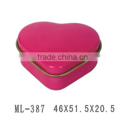 Heart Shape Metal Tins Small Lip Balm Tin Small Storage Box Cute Tins photo-3
