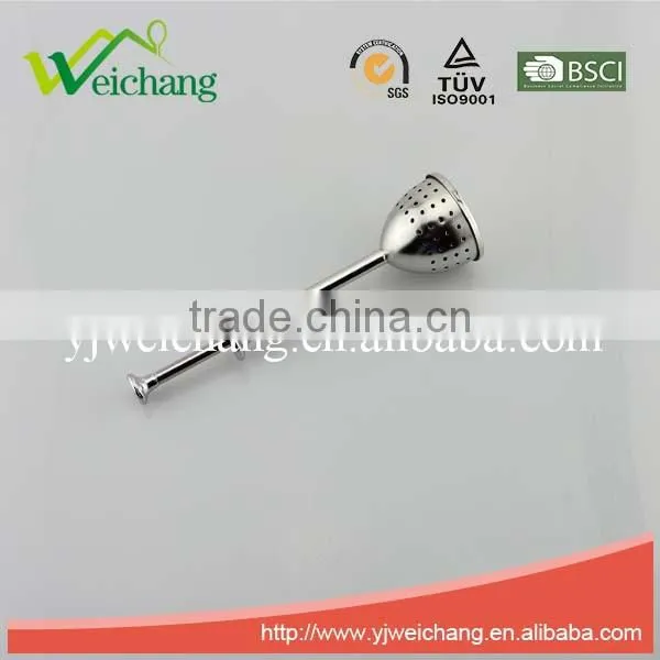 WCE121 Good quality Stainless Steel Tea tools Tea Strainer Tea Infuser Long handle push-open style Durable and Rust Resistant