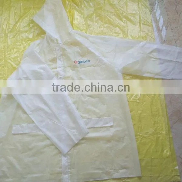 Food Grade EVA Poncho Raincoat With Hood and Sleeve photo-6
