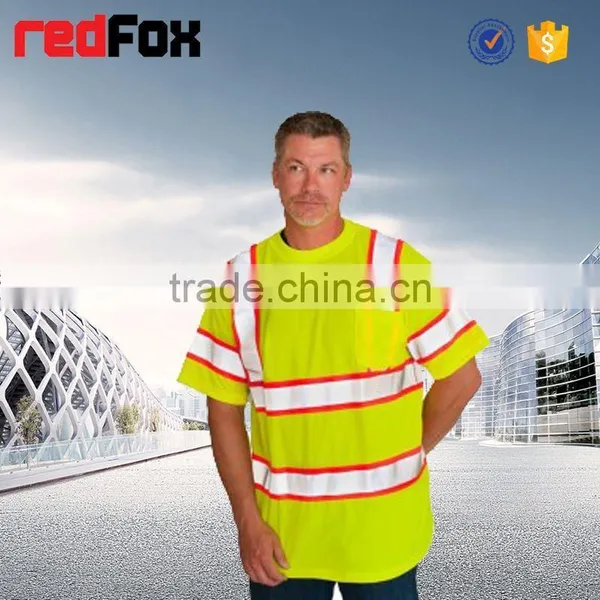 Vehicle Reflect Safety Red T-shirts Polo Long Sleeves Sports Safety Yellow T-shirts T-shirt Printer ce En471 photo-2
