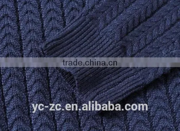 Deep Blue Pullover Crocheted Sweater for Man photo-5