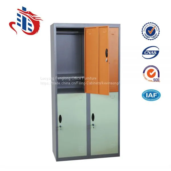 Factory Direct Bedroom Furniture 4 Compartments Metal Wardrobe photo-2