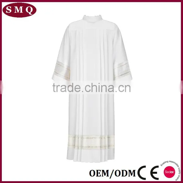 Wholesale Custom Size and Lace Pattern Robe White Long Alb photo-5