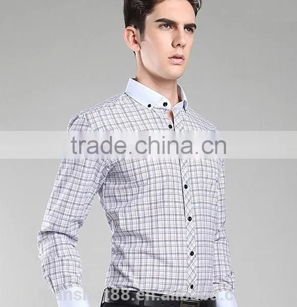 2017 Hig Quality Non Iron Contrast Color Oxford Men New Model Shirt photo-2