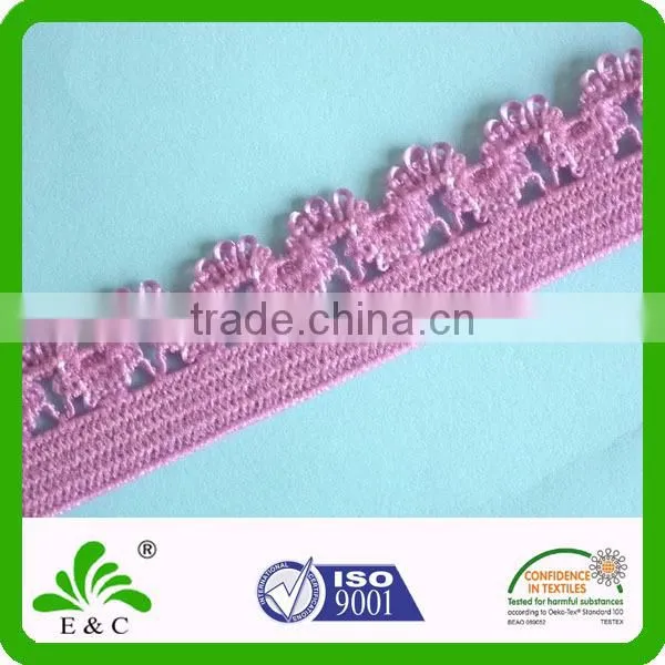 Custom Color Good Stretch Nylon Lycra/spandex Knitted Picot Elastic Lace Trim photo-6