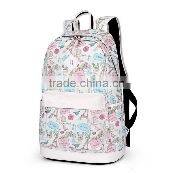 Fashion Print Children Shoulder Canvas Backpack Traveling Bag photo-2