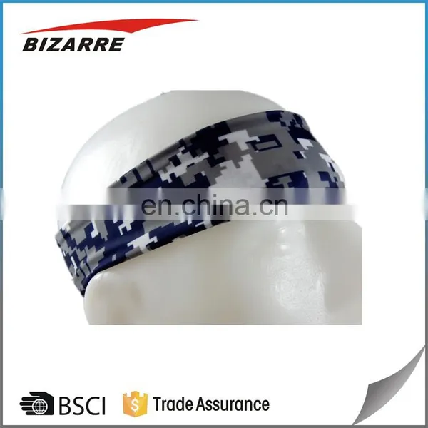 Custom Wholesale Mens High Quality Quick-Dry Colorful Running Stretch Elastic Sports Headbands photo-6
