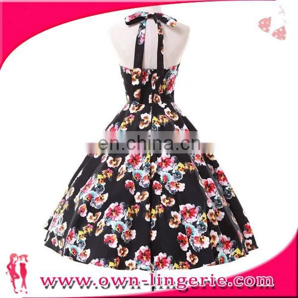 Cheap Pin up OWN Design Clothing 50s Vintage Swing Rockabilly Dress photo-3