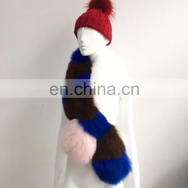 Real Natural Top Quality Women Winter Cheap Ladies Fox Fur Girl Scarf photo-3