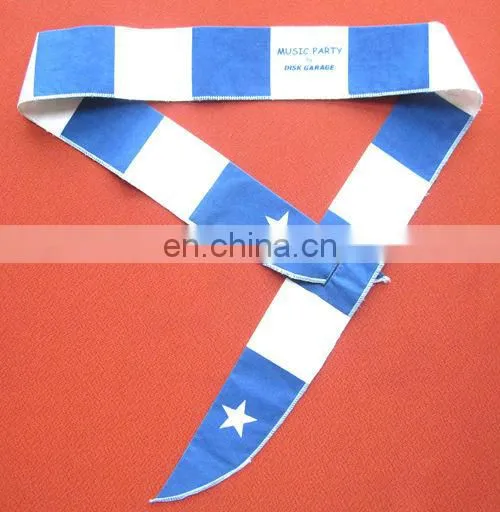 cheering squad ribbon headband sports hairbow hair band advertising headwear promotional sports band head scarf