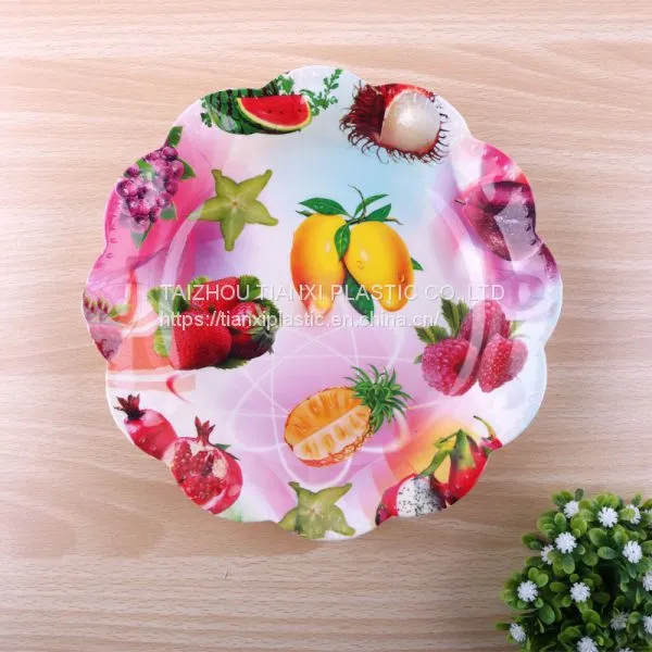 TX211 PLASTIC FLOWER EDGE IML CHEAP PLATE CAKE PLATE photo-2