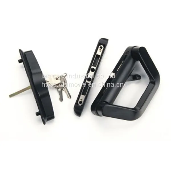 Single Style Aluminum Sliding Door Handle Made of Zinc Alloy With Key photo-4