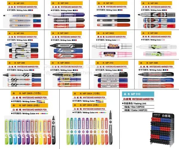 12 Multicolors Custom Whiteboard Marker Pen , With Refill Ink Kids Whiteboard Marker Set photo-4