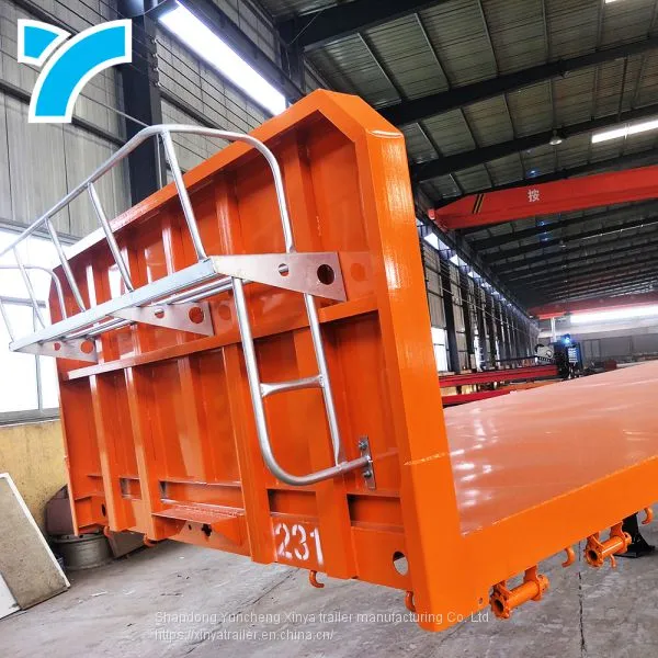 Made In China Container Semi-Automatic Twist Lock Bulk Cargo Carrier 40Ft Flatbed Truck Trailer Load Capacity photo-2