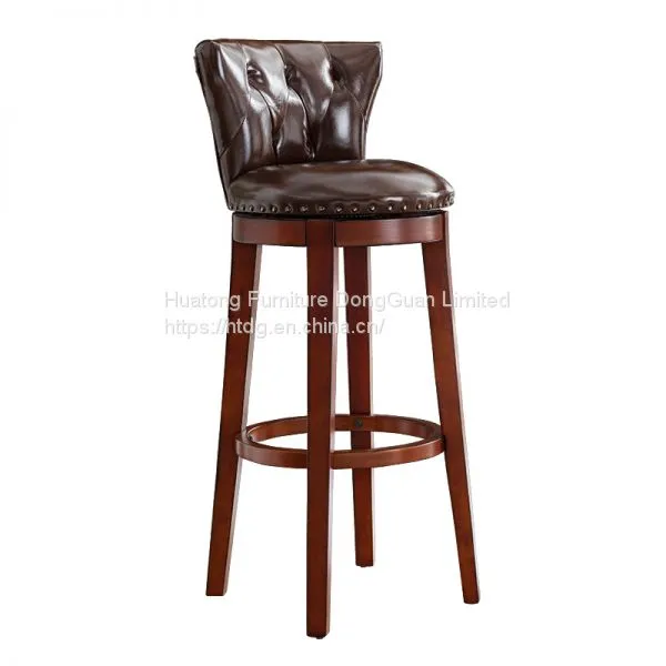 IVSY 7099 Solid Wood Bar Stool Home Bar Chair Hotel Furniture Restaurant Stool 21.5