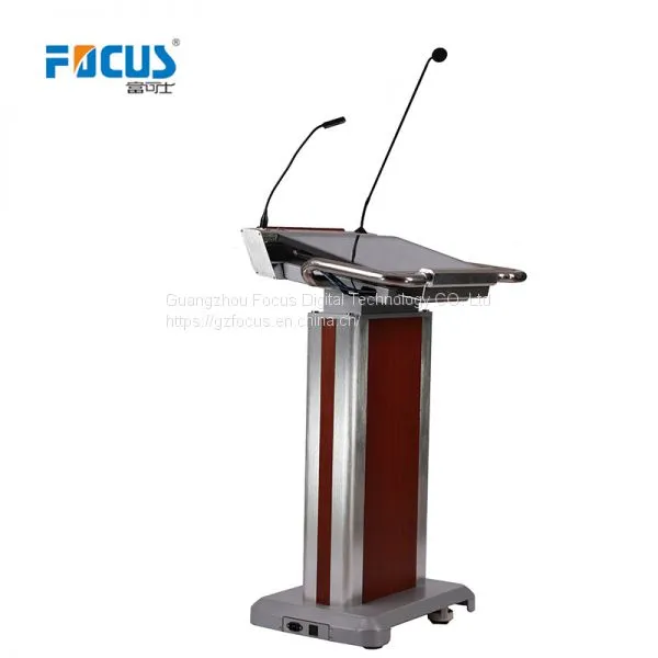Height Adjustable Podium; Aluminum Lectern; Church Pulpit With 23.6