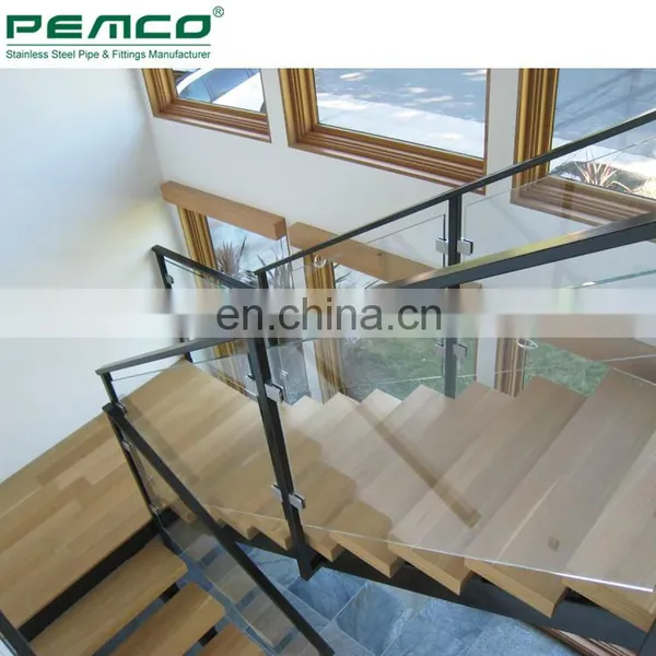 Deck Inox Square Side Mounted Glass Balustrade Balcony Stainless Steel Glass Railing Prices photo-6