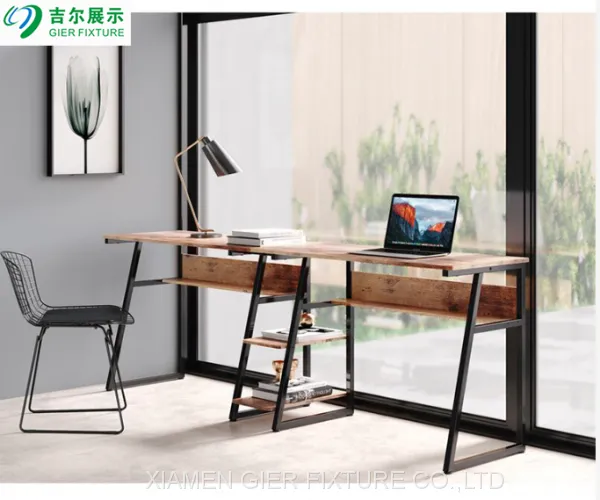 Furniture Wooden Style Metal Frame Home Office Study Computer Desk Wholesale photo-3