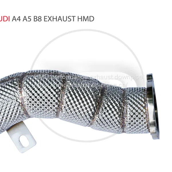 Exhaust Manifold Downpipe for Audi A4 A5 B8 Car Accessories With Catalytic Converter Header Catless Stainless Steel Pipes Whatsapp008613189999301 photo-3