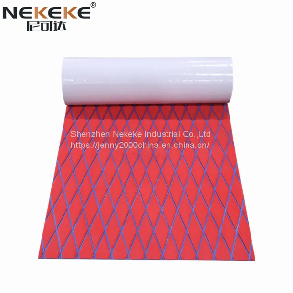 NEKEKE 6mm Red + Blue + Diamond on Surface Boat Yacht Marine EVA Deck Foam Sheet Composite Outdoor Decking photo-4