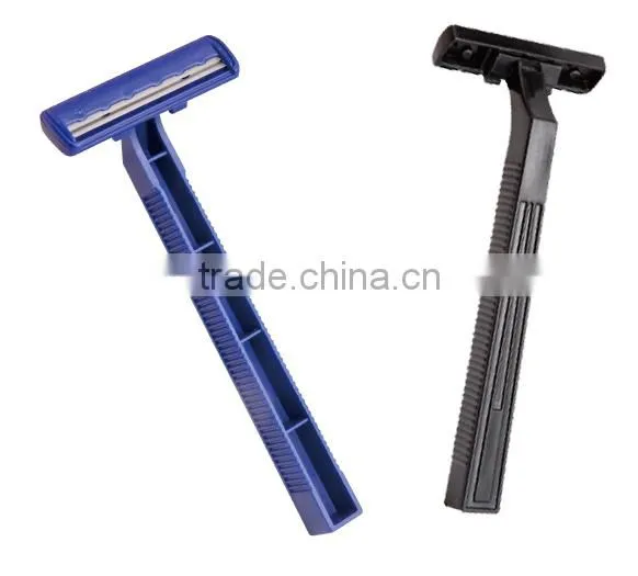 D210 Brand Light Blue Plastic Handle Twin Razor Blade photo-5