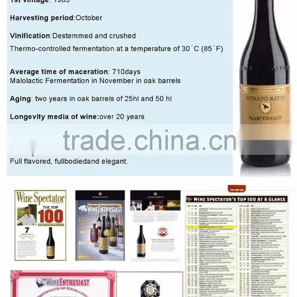 Oupusen 750 ml Barolo DOCG Marcenasco Italy Dry Red Wine photo-6