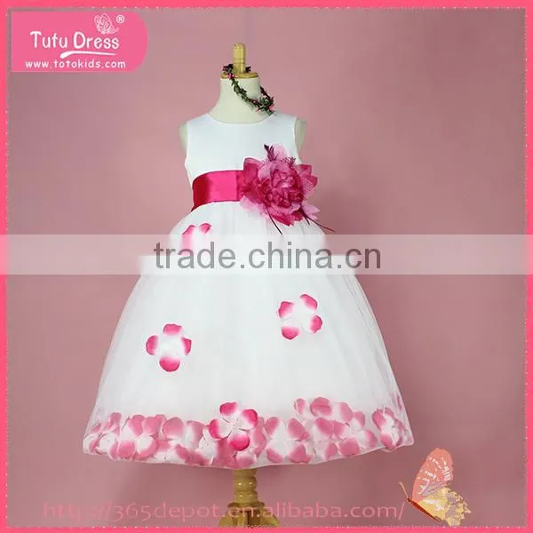 Flower Girl Dresses White and Red, Halter Neck Flower Girl Dresses for Young Girls