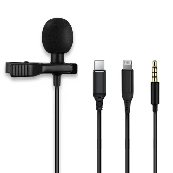 Best Selling Product Condenser Microphone Clip on Lavalier Microphone for Iphone photo-2