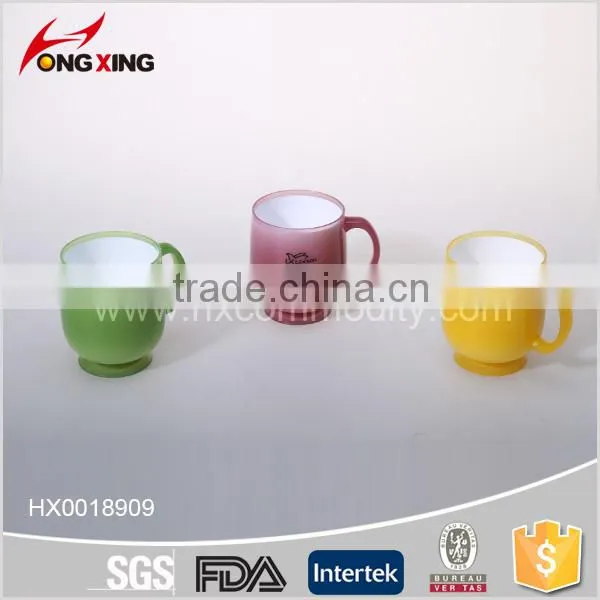 Gift Suitable Printing Double Wall Oval Mug Cup With Handle photo-6