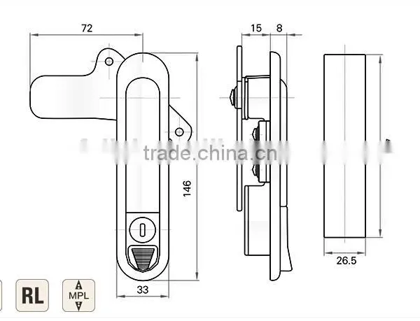 CE RoHS 2015 FEILEI AB301-1 Wenzhou Factory Wholesale Direct Selling Panel Lock photo-6