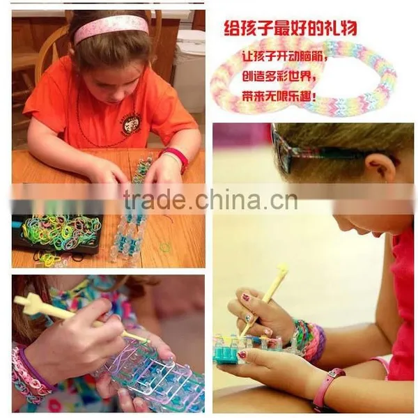 Popular Colorful Rainbow Bands Rubber Kids Kit Bands 200/300/600pcs Factory OEM Cheap Price photo-5