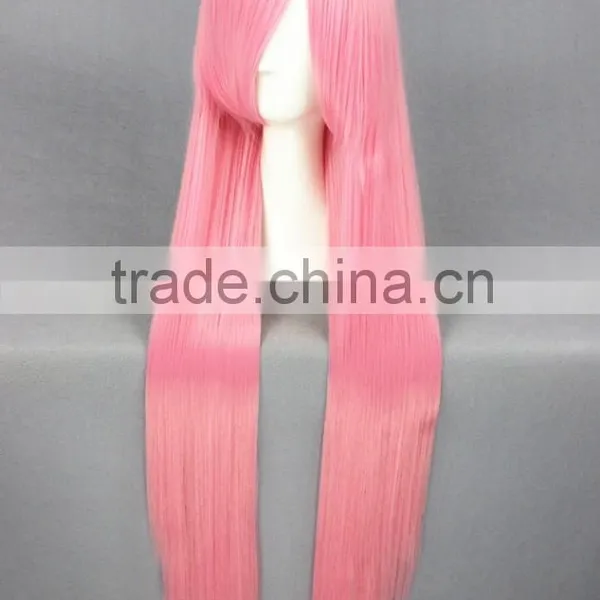 High Quality 100cm Long Straight Kuroko No Basketball Cosplay Hair Wigs Momoi Satsuki Pink Synthetic Anime Wig Party Wig photo-3