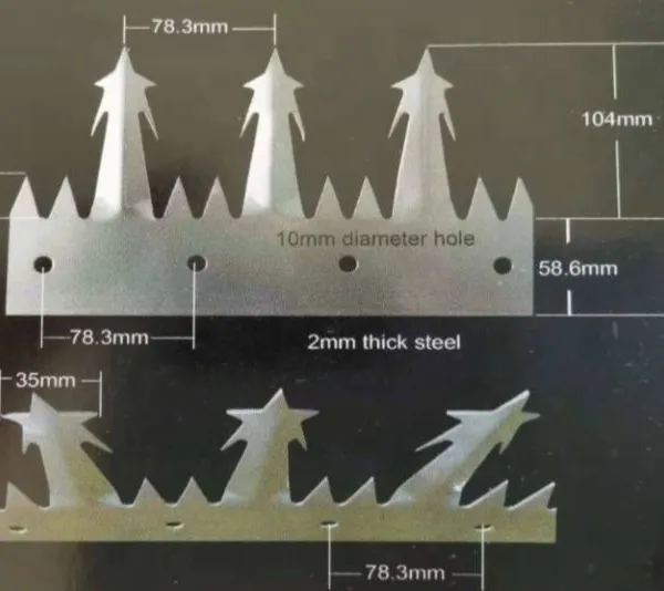Galvanized Point Anti-Climb Wall Spikes With PVC Coated for Fence Security Property Spike photo-3
