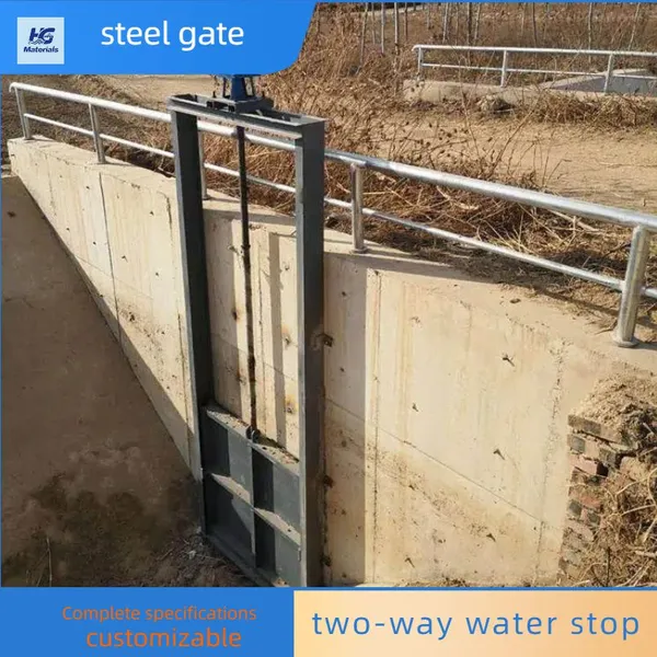 Cast Iron Copper-inlaid Square Gate, Stainless Steel Gate, Intercepting Water Flow, Regulating Flow, Steel Welded Plane Sliding Fixed Wheel photo-4