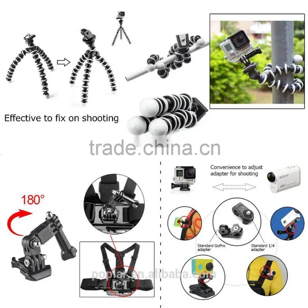 PK42 40-in-1 GoPros Accessory Kit for Gopros Hero2/3/3+/4/4 Session With L Size Carring Case (33.5*22.6*6.0cm) photo-2