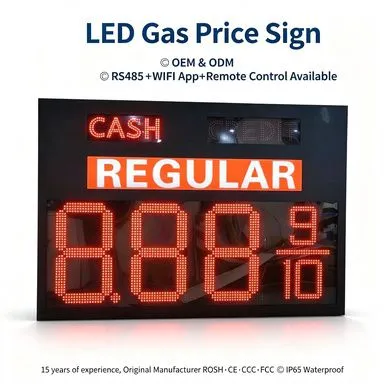 Bluewin-led USA 8.889/10 LED Gas Station Fuel Price Sign Customizable Outdoor Display photo-3