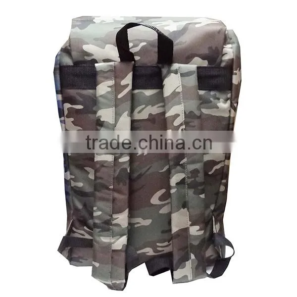 Drawstring Closure Military Green Camouflage 600D Polyester Large Backpack for Men photo-4