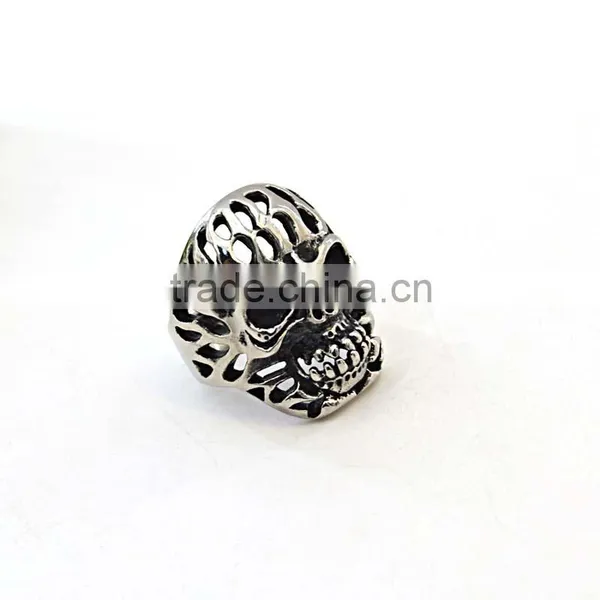 Rocker Stainless Steel Jewelry Punk Skull Rings for Men photo-2