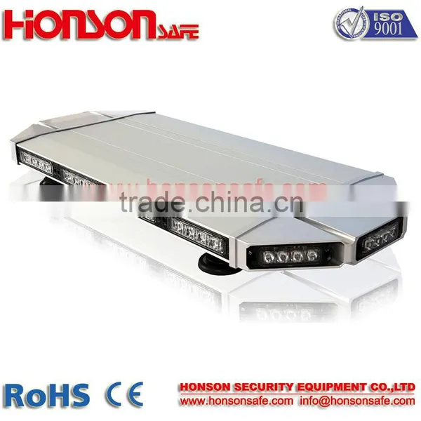 28" Inch Low Profile Magnetic Roof Mount Code3 Sound-off Emergency Vehicle Strobe Warning Mini LED Light Bar