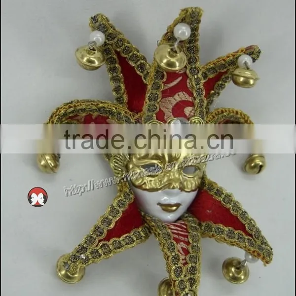 Mask Wall Hanging DECORATIVE CERAMIC MASK FEMALE JESTER, WALL HANGING. MADE IN CHINA photo-2