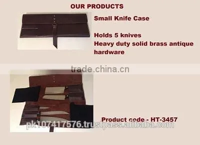 Reverted Espresso Chef Knife Roll Genuine Leather Heavy Duty photo-2