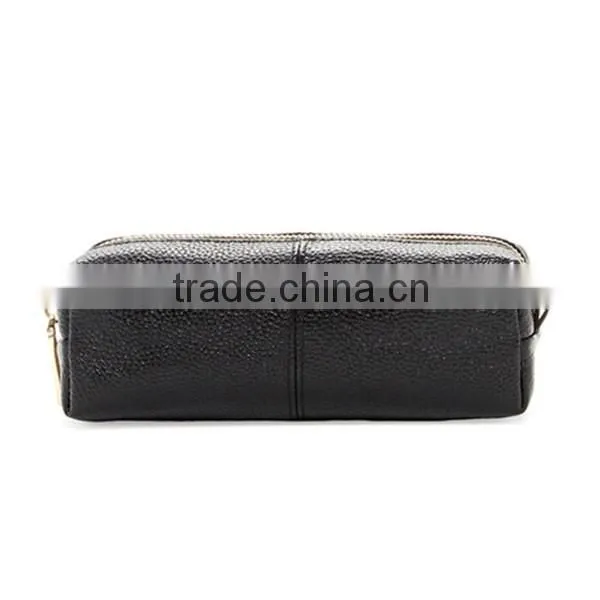 Top Grain Ladies Cow Pebble Leather Waterproof Travel Leather Toiletry Bag photo-3