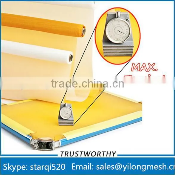 White/Yellow Dpp 80T 200mesh 100% Polyester Monofilament Silkscreen Printing Mesh photo-2