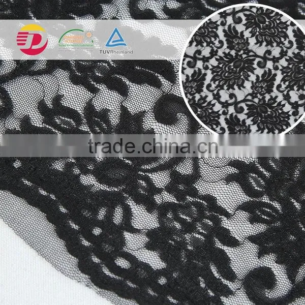 Wholesale Cheap Black 100 Poly Voile Dress Lace Making Fabric photo-4